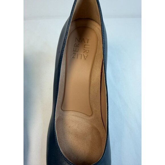 Naturalizer Michelle Pump Womens Size 8M Navy Blue Leather Slip On Comfort Heel - Picture 13 of 13